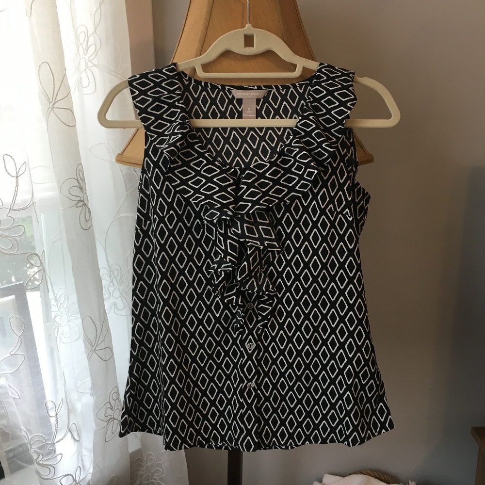 Banana Republic Ruffle-Front Sleeveless Blouse